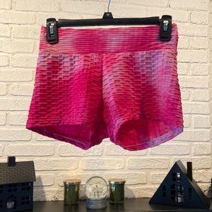 Pink the dye honeycomb training shorts